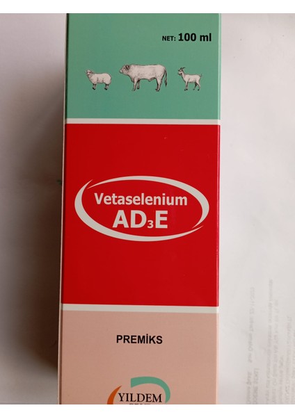 Büyükbaş Hayvanlar Için AD3E Vitamini 100 ml " Besi Hayvanlarının Performansını Artırması Için)