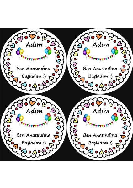 Okullar Için Yaka Kartı (6x6 cm 24 Adet)