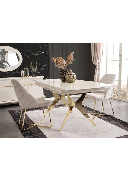 Angel Açılır Yemek Masası + 6 Adet Sandalye
