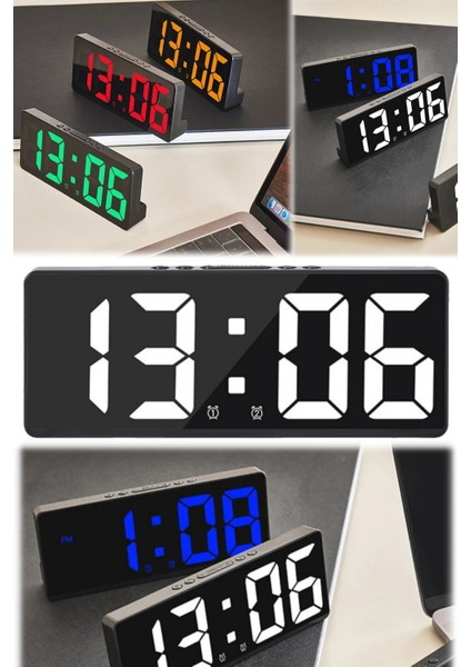 Digital Masa Üstü Arka Işık Sıcaklığı Takvim Numarası Saat LED Dijital Çalar Saat Büyük Sayı Elektr