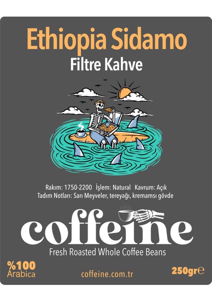 Ethiopia Sidamo Öğütülmüş Filtre Kahve %100 Arabica (250GR) fırsatları