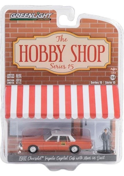 1981 Chevrolet Impala Capital Car With Man In Suit 1/64 Model Araba