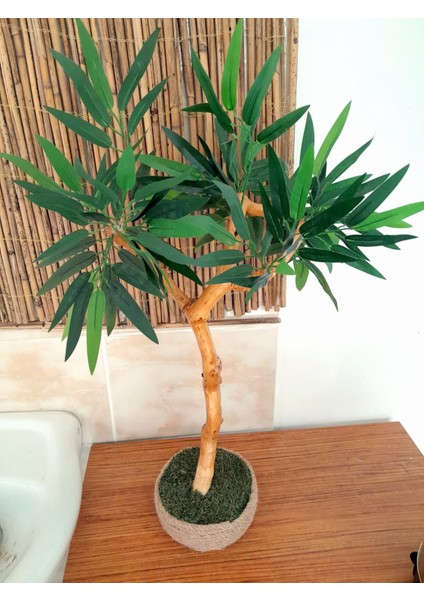 Yapay Bambu Ağacı 50 cm Dekoratif Ağaç Gövdesi Bambu Yaprak