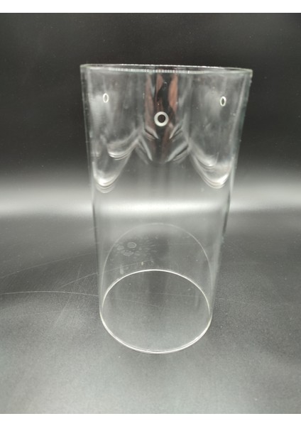 Silindir Avize Camı.yanlarından 3.adet VİDALI.(ÇAP:12.00cm-H:25.00cm)ŞEFFAF RENKTE