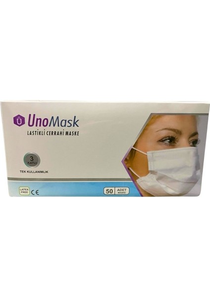 Medikal Mask 3 Katlı Telli Koruyucu Maske 50'lik Kutu(25 Ad)