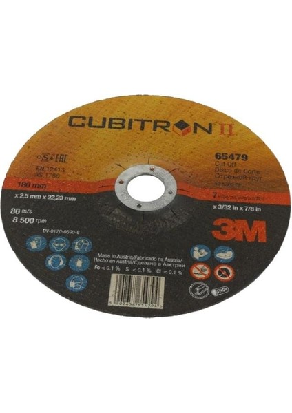 65479 T42 Cubitron Iı Kesme Taşlama Diski - 180 x 2,5 x 22 mm (2 Adet)