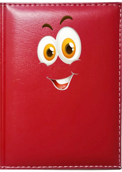 Kişiye Özel Gülen Yüz Görselli Kırmızı Ruhsat Kabı