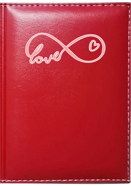 Kişiye Özel I Love You 2 Görselli Kırmızı Ruhsat Kabı