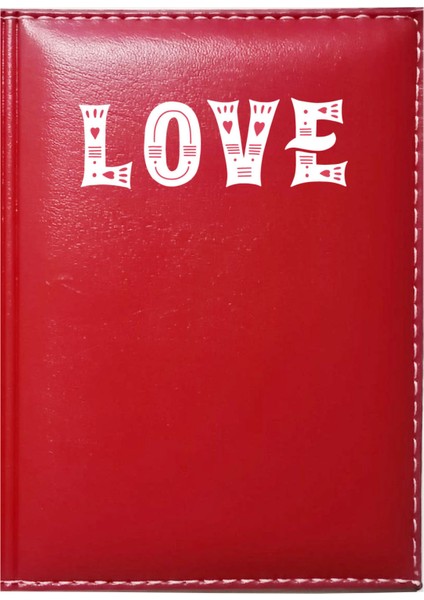Kişiye Özel I Love You 4 Görselli Kırmızı Ruhsat Kabı