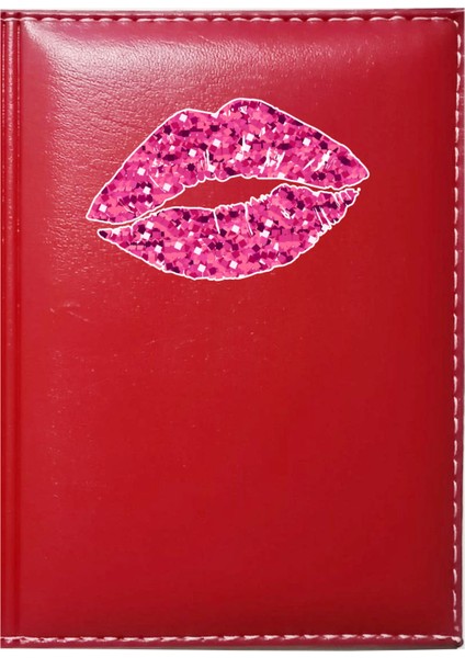 Kişiye Özel Dudak Görselli Kırmızı Ruhsat Kabı