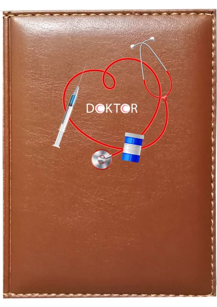 Kişiye Özel Doktor 6 Görselli Taba Ruhsat Kabı