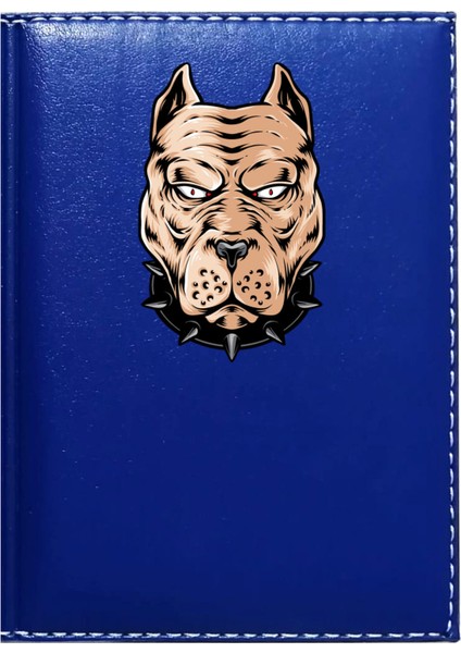 Kişiye Özel Köpek Görselli Lacivert Ruhsat Kabı