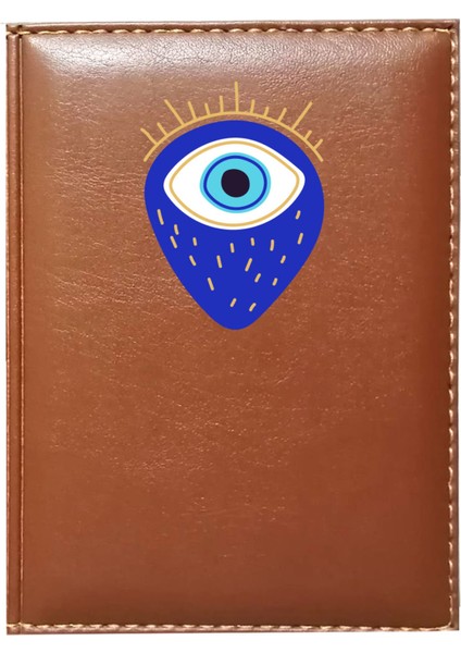 Kişiye Özel Nazar Boncuğu 6 Görselli Taba Ruhsat Kabı