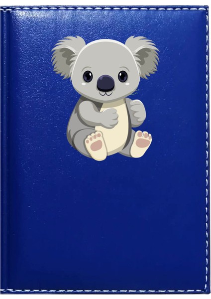 Kişiye Özel Koala Görselli Lacivert Ruhsat Kabı