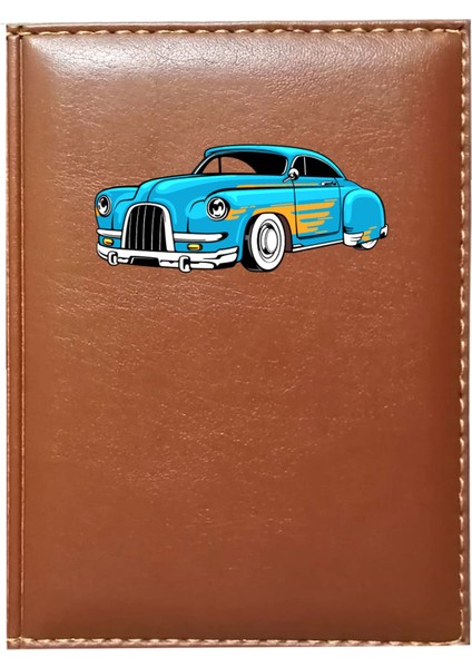 Kişiye Özel Araba 3 Görselli Taba Ruhsat Kabı