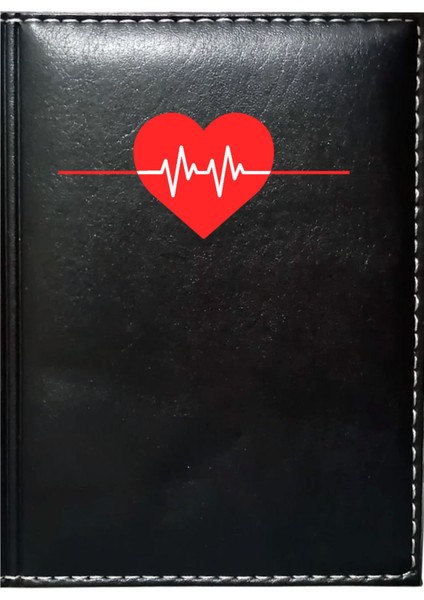 Kişiye Özel Doktor 4 Görselli Siyah Ruhsat Kabı