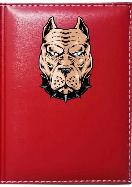 Kişiye Özel Köpek Görselli Kırmızı Ruhsat Kabı