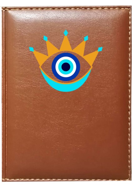 Kişiye Özel Nazar Boncuğu 1 Görselli Taba Ruhsat Kabı