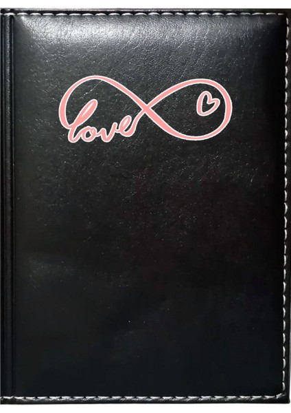 Kişiye Özel I Love You 2 Görselli Siyah Ruhsat Kabı
