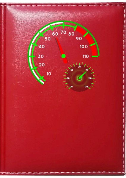 Kişiye Özel Kilometre 9 Görselli Kırmızı Ruhsat Kabı