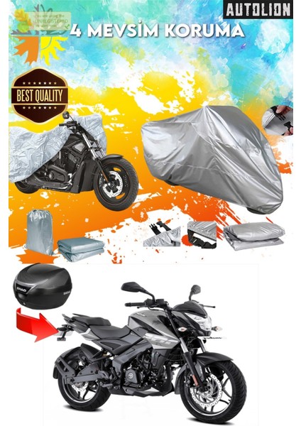 Bajaj Pulsar NS200 Arka Çanta Uyumlu Ultra Koruyucu Motor Branda