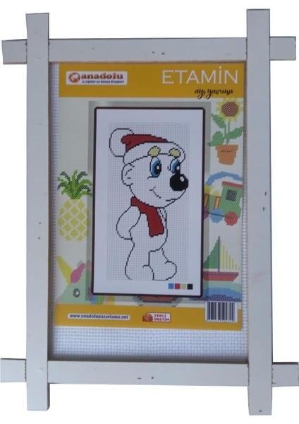 Etamin Seti 23X30 cm 1 Paket Kaneviçe Seti Etamin Kiti Okul Hobi Elişi Sanatsal