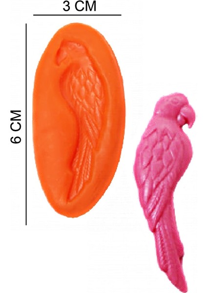 Papağan Silikon Şeker Hamuru, Sabun, Mum Kalıp