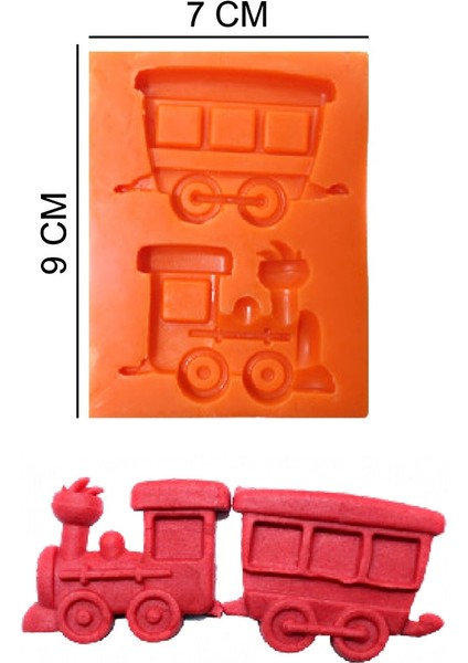 Tren Vagon Silikon Şeker Hamuru, Sabun, Mum Kalıp