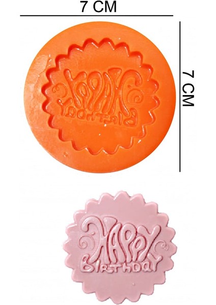 Happy Birthday Silikon Şeker Hamuru, Sabun, Mum Kalıp