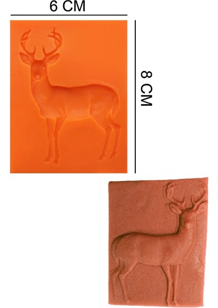 Geyik Silikon Şeker Hamuru, Sabun, Mum Kalıp