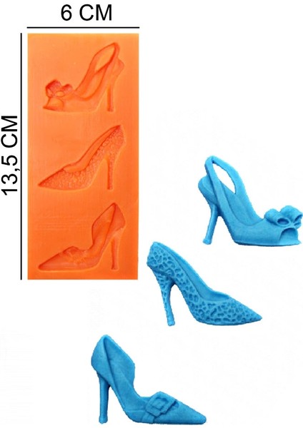 Topuklu Ayakkabılar Silikon Şeker Hamuru, Sabun, Mum Kalıp