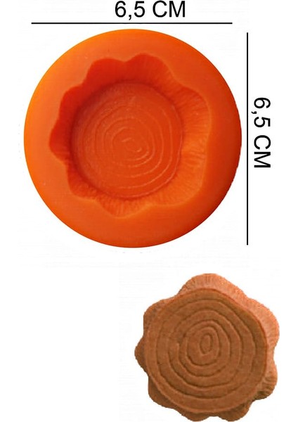 Ağaç Kütük Silikon Şeker Hamuru, Sabun, Mum Kalıp