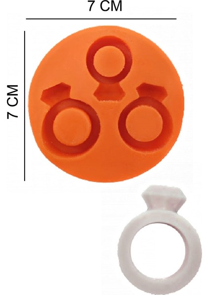 Tektaş Yüzük Silikon Şeker Hamuru, Sabun, Mum Kalıp