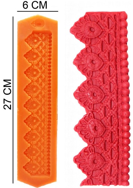 Bordür Dantel Silikon Şeker Hamuru, Sabun, Mum Kalıp