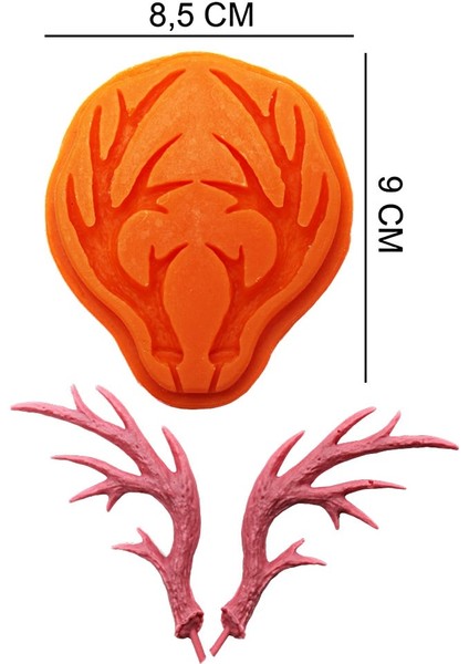 Geyik Boynuz Silikon Şeker Hamuru, Sabun, Mum Kalıp