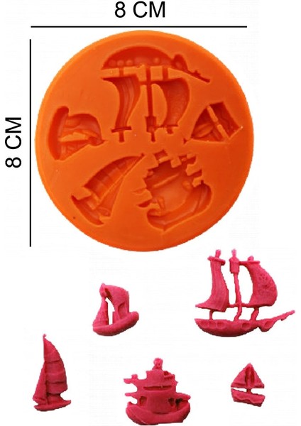 Yelkenliler Silikon Şeker Hamuru, Sabun, Mum Kalıp