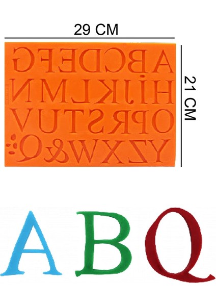 Harfler Silikon Şeker Hamuru, Sabun, Mum Kalıp