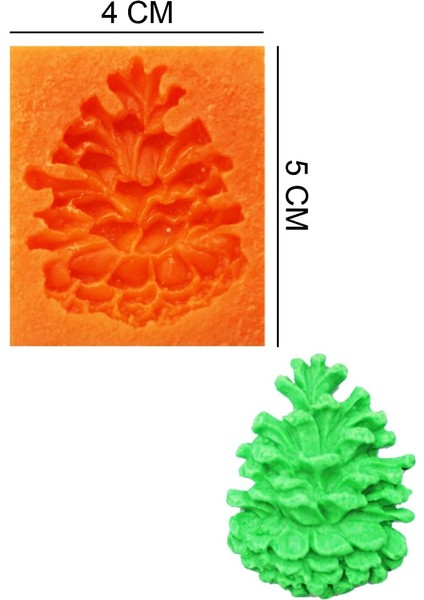 Çam Kozalak Silikon Şeker Hamuru, Sabun, Mum Kalıp
