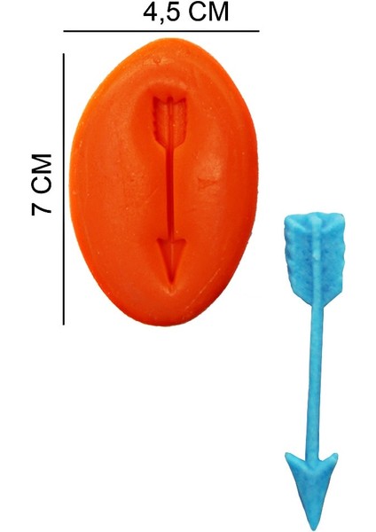 Ok Silikon Şeker Hamuru, Sabun, Mum Kalıp