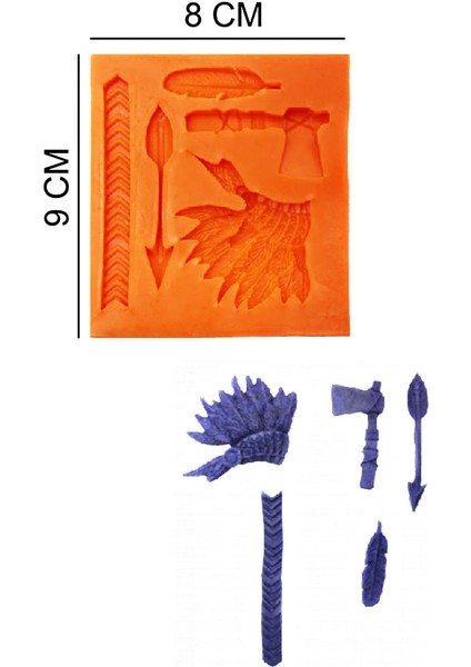 Kızılderili Silikon Şeker Hamuru, Sabun, Mum Kalıp