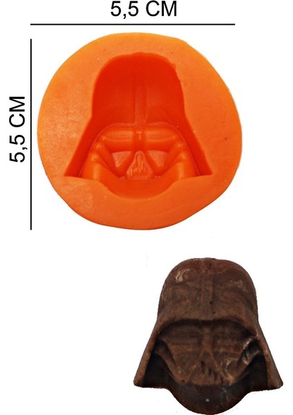 Darth Vader Silikon Şeker Hamuru, Sabun, Mum Kalıp