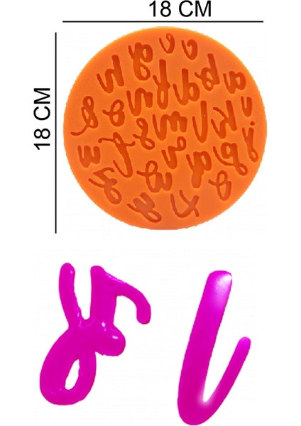 Harfler Silikon Şeker Hamuru, Sabun, Mum Kalıp
