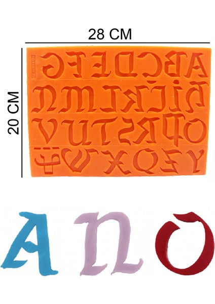 Harfler Silikon Şeker Hamuru, Sabun, Mum Kalıp