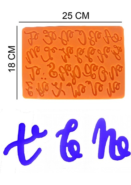 Harfler Silikon Şeker Hamuru, Sabun, Mum Kalıp