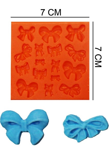 Fiyonk Kurdele Silikon Şeker Hamuru, Sabun, Mum Kalıp