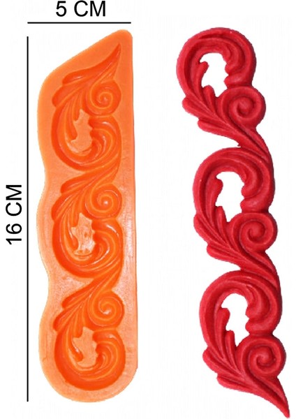 Bordür Silikon Şeker Hamuru, Sabun, Mum Kalıp