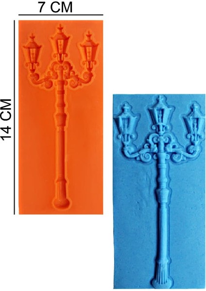 Sokak Lambası Silikon Şeker Hamuru, Sabun, Mum Kalıp