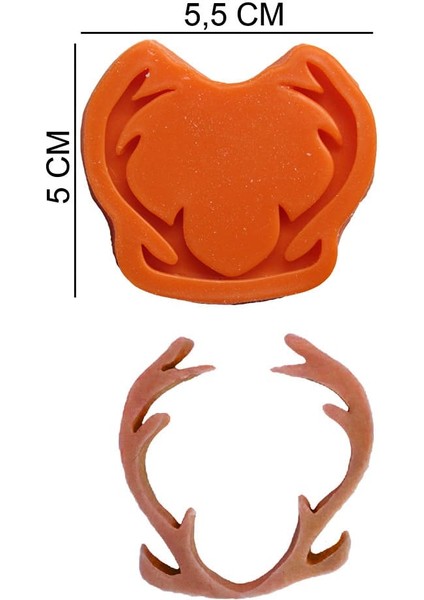 Geyik Boynuz Silikon Şeker Hamuru, Sabun, Mum Kalıp