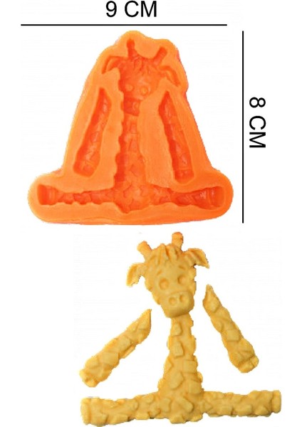 Zürafa Silikon Şeker Hamuru, Sabun, Mum Kalıp