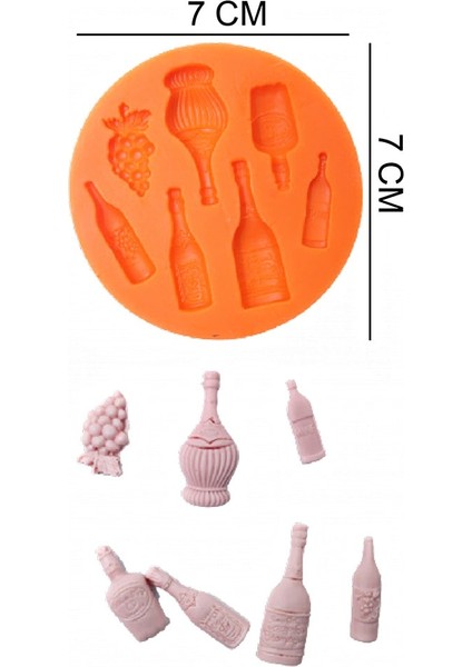 Şarap Silikon Şeker Hamuru, Sabun, Mum Kalıp